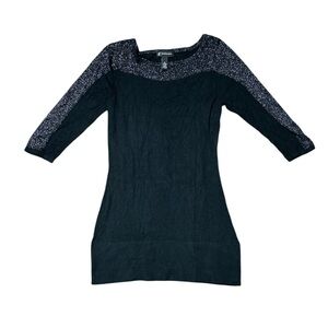 INC International Concepts Black and Silver Sweater Dress